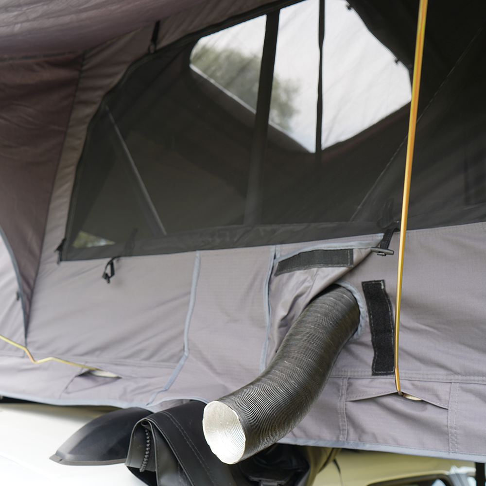 Cort plafon auto Overlander Explorer 3.0 140 cm cu sky roof – roof top tent 14