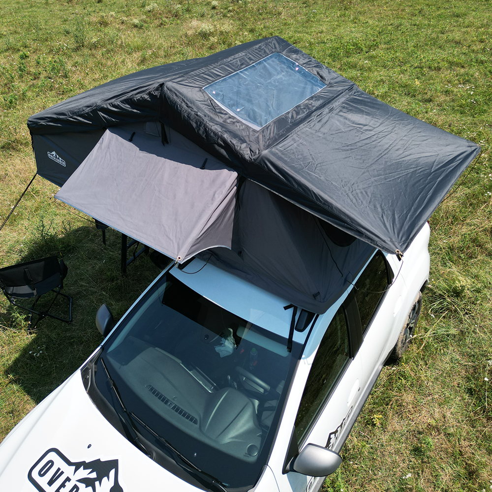 Cort plafon auto Overlander Explorer 3.0 140 cm cu sky roof – roof top tent 26